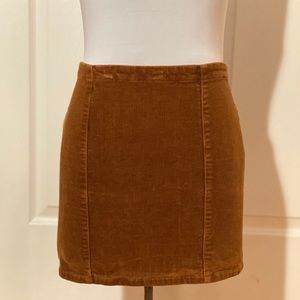 Forever 21 Fall Ready Brown Corduroy Mini Skirt